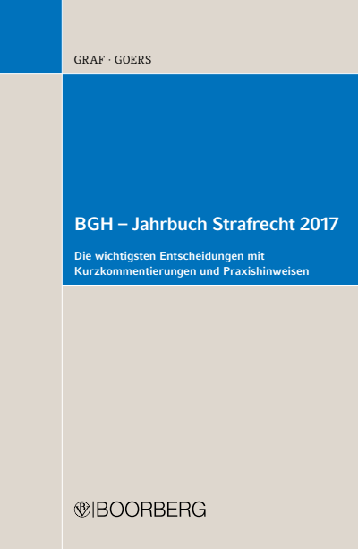 Cover des Buchs: BGH – Jahrbuch Strafrecht 2017