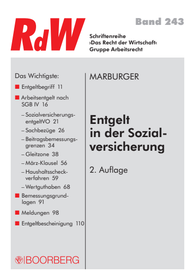 Cover des Buchs: Entgelt in der Sozialversicherung