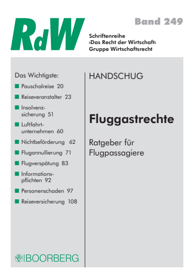 Cover des Buchs: Fluggastrechte