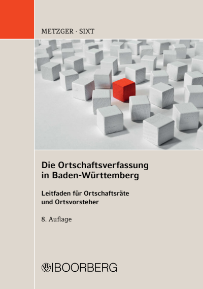 Cover des Buchs: Die Ortschaftsverfassung in Baden-Württemberg