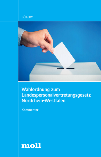 Cover des Buchs: Wahlordnung zum Landespersonalvertretungsgesetz Nordrhein-Westfalen