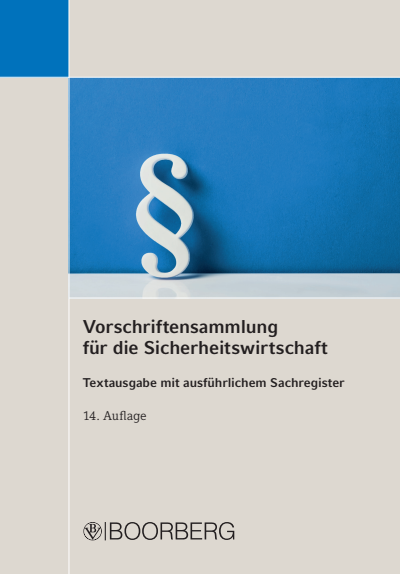 Cover of book: Vorschriftensammlung für die Sicherheitswirtschaft