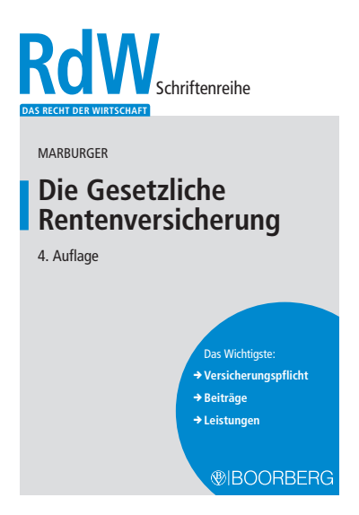 Cover des Buchs: Die Gesetzliche Rentenversicherung