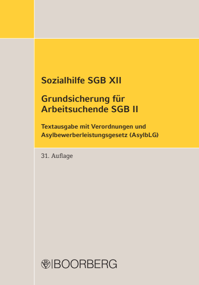 Cover des Buchs: Sozialhilfe SGB XII Grundsicherung für Arbeitsuchende SGB II
