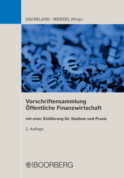 Cover des Buchs: Vorschriftensammlung Öffentliche Finanzwirtschaft
