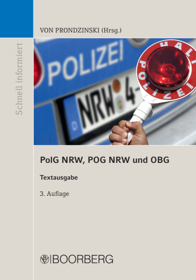 Cover des Buchs: PolG NRW, POG NRW und OBG
