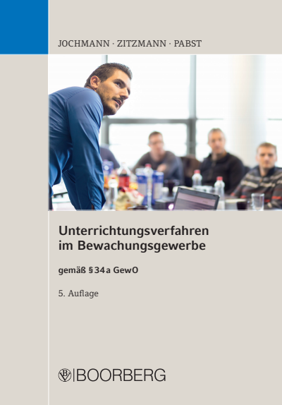 Cover des Buchs: Unterrichtungsverfahren im Bewachungsgewerbe