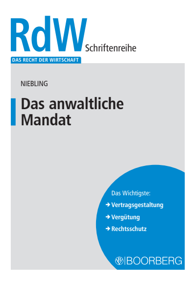 Cover des Buchs: Das anwaltliche Mandat