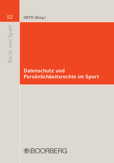 Cover of book: Datenschutz und Persönlichkeitsrecht im Sport