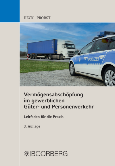 Cover of book: Vermögensabschöpfung im gewerblichen Güter- und Personenverkehr
