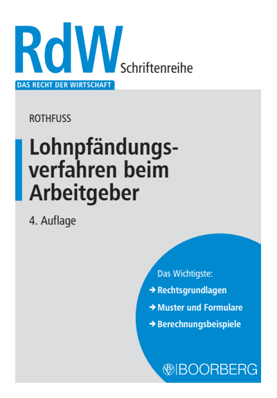 Cover des Buchs: Lohnpfändungsverfahren beim Arbeitgeber