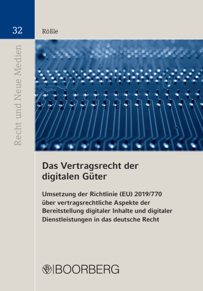 Cover des Buchs: Das Vertragsrecht der digitalen Güter
