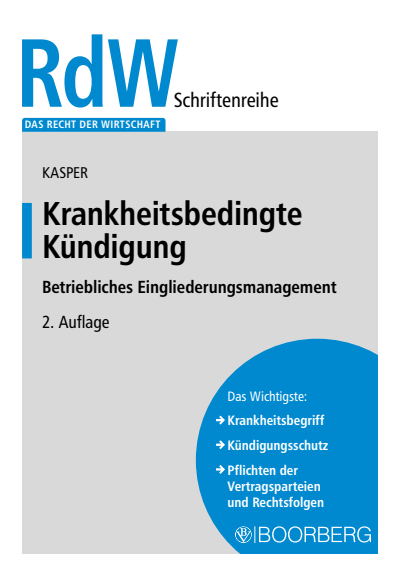 Cover des Buchs: Krankheitsbedingte Kündigung