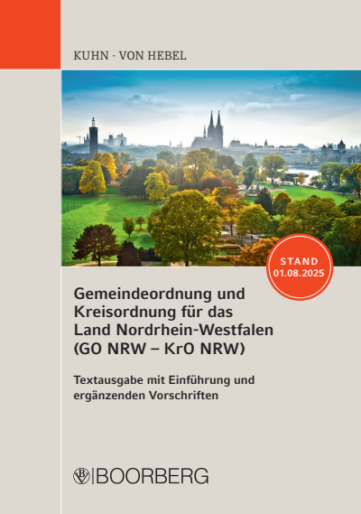 Cover of book: Gemeindeordnung und Kreisordnung für das Land Nordrhein-Westfalen (GO NRW - KrO NRW)