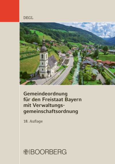 Cover of book: Gemeindeordnung für den Freistaat Bayern mit Verwaltungsgemeinschaftsordnung