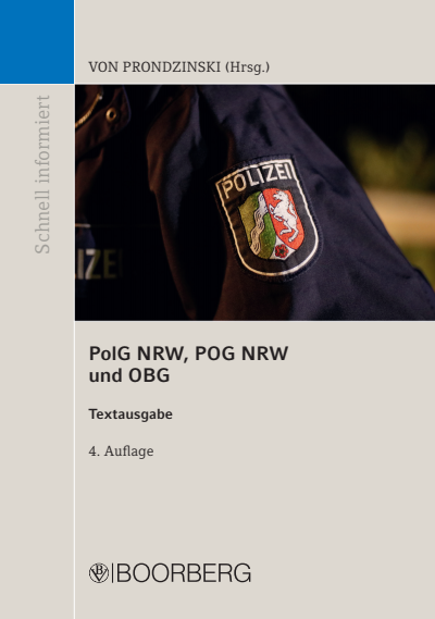 Cover of book: PolG NRW, POG NRW und OBG
