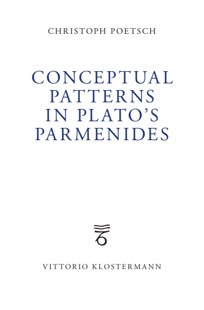 Cover of book: Conceptual Patterns in Plato's Parmenides