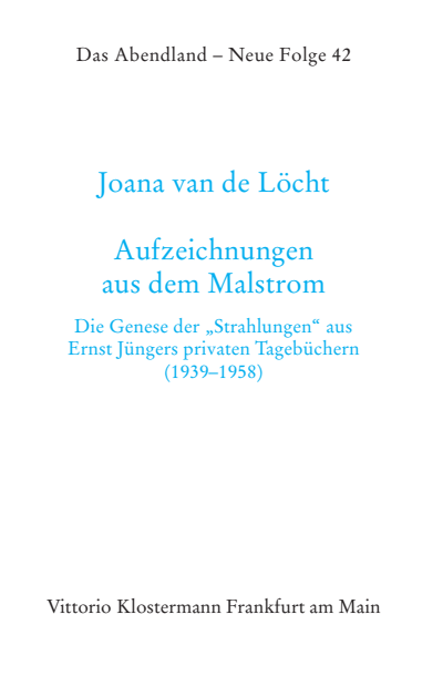 Cover of book: Aufzeichnungen aus dem Malstrom