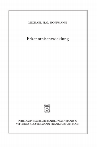 Cover des Buchs: Erkenntnisentwicklung