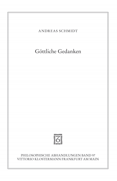 Cover of book: Göttliche Gedanken