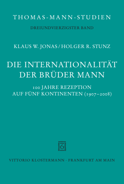 Cover des Buchs: Die Internationalität der Brüder Mann