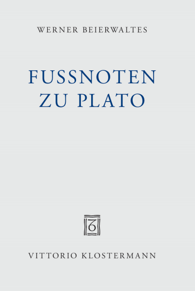 Cover of book: Fußnoten zu Plato