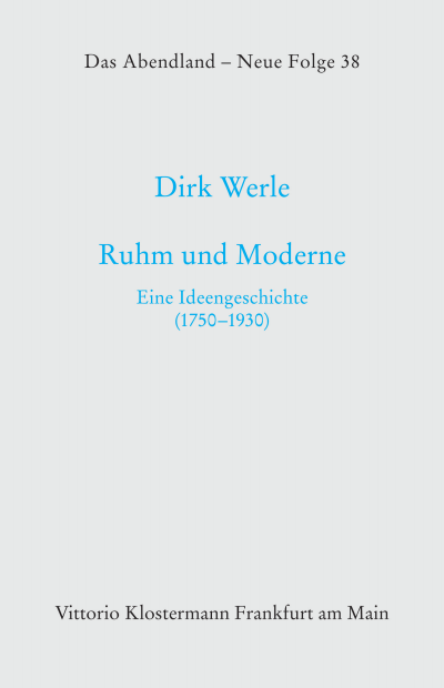 Cover des Buchs: Ruhm und Moderne