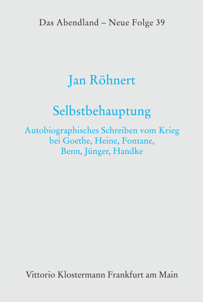 Cover of book: Selbstbehauptung