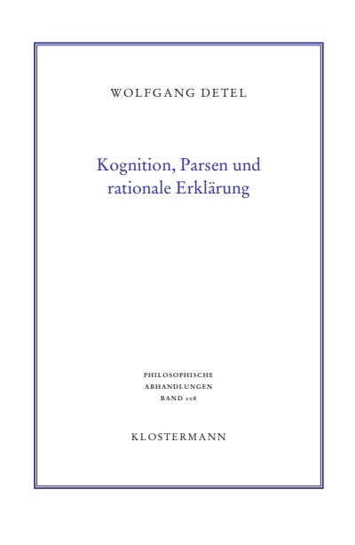 Cover des Buchs: Kognition, Parsen und rationale Erklärung