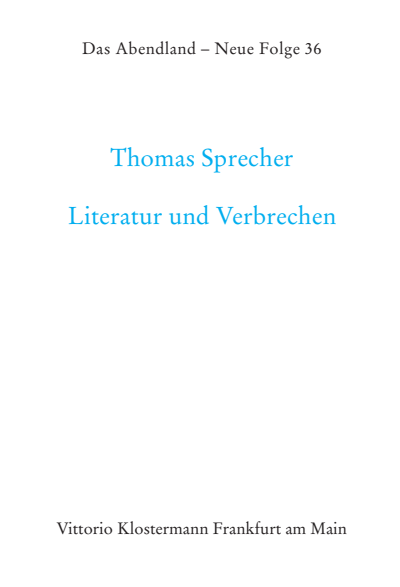 Cover of book: Literatur und Verbrechen