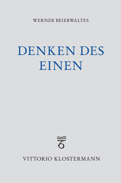 Cover des Buchs: Denken des Einen