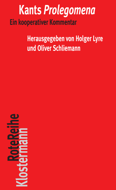 Cover of book: Kants Prolegomena