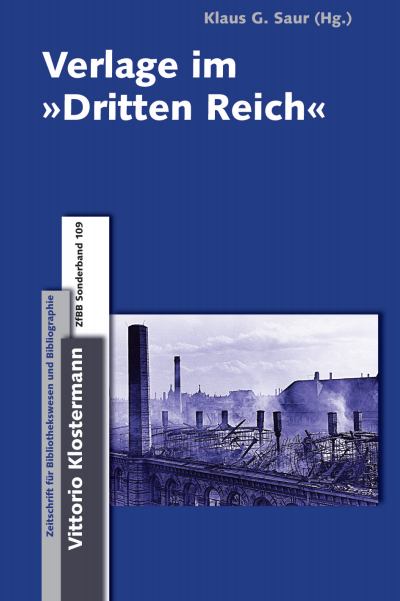 Cover of book: Verlage im "Dritten Reich"