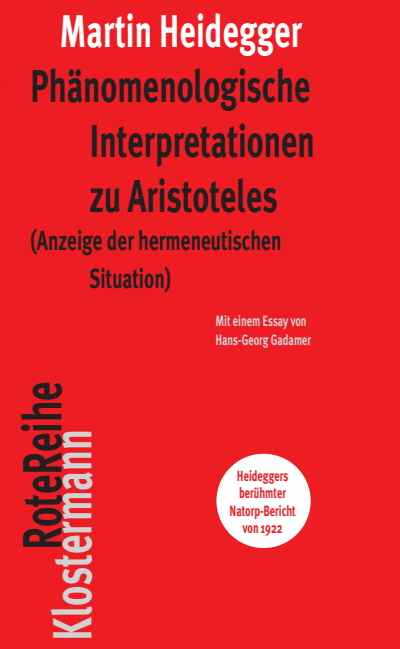 Cover of book: Phänomenologische Interpretationen zu Aristoteles