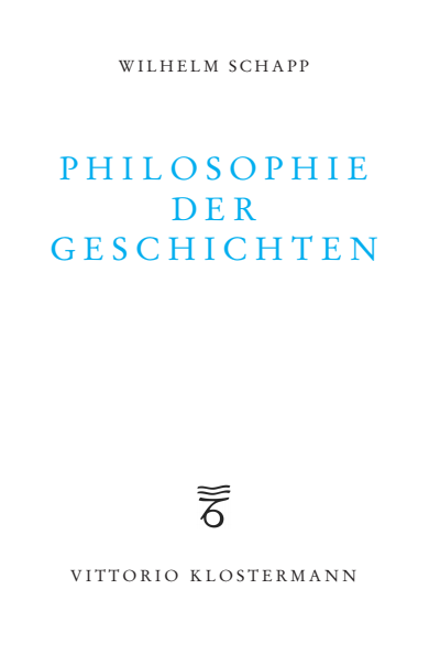 Cover of book: Philosophie der Geschichten