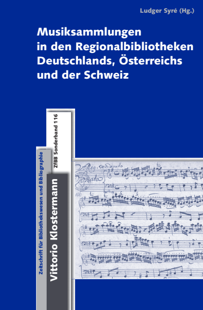 Cover des Buchs: Musiksammlungen in den Regionalbibliotheken Deutschlands, Österreichs und der Schweiz