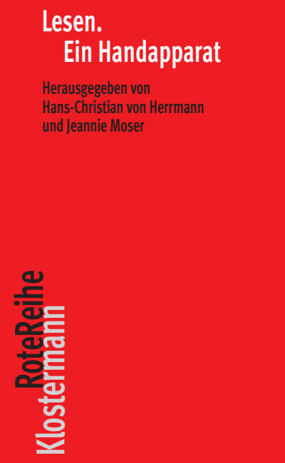 Cover of book: Lesen. Ein Handapparat