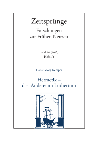 Cover des Buchs: Hermetik – das "Andere" im Luthertum