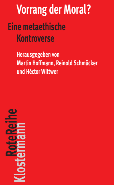 Cover of book: Vorrang der Moral?