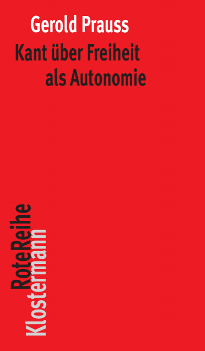 Cover of book: Kant über Freiheit als Autonomie