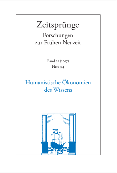 Cover of book: Humanistische Ökonomien des Wissens