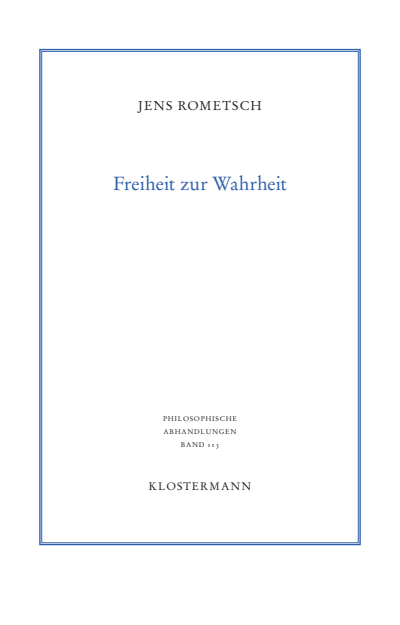 Cover of book: Freiheit zur Wahrheit