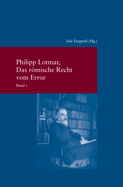 Cover of book: Das römische Recht vom Error