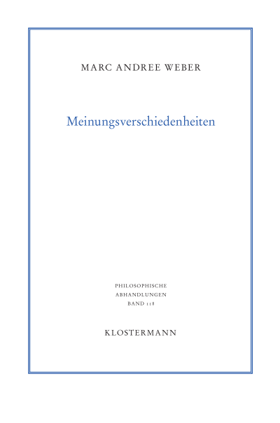 Cover of book: Meinungsverschiedenheiten