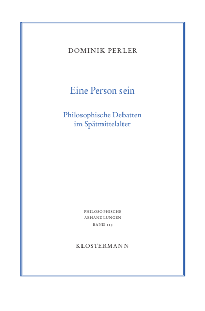 Cover of book: Eine Person sein