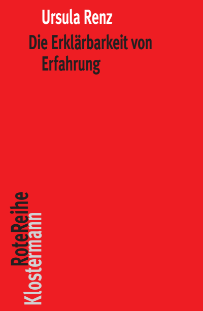 Cover of book: Die Erklärbarkeit von Erfahrung