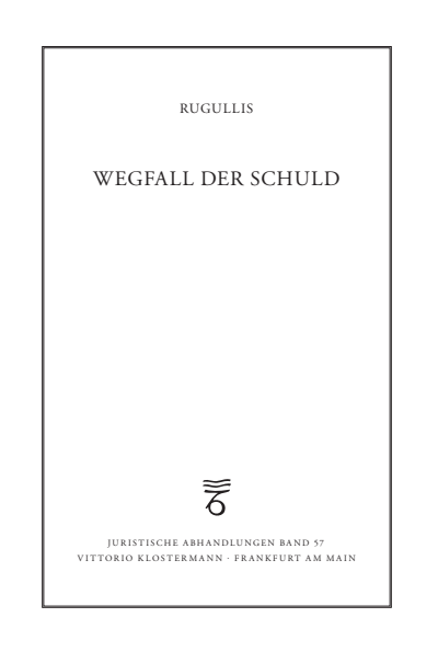 Cover des Buchs: Wegfall der Schuld