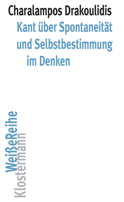Cover of book: Kant über Spontaneität und Selbstbestimmung im Denken