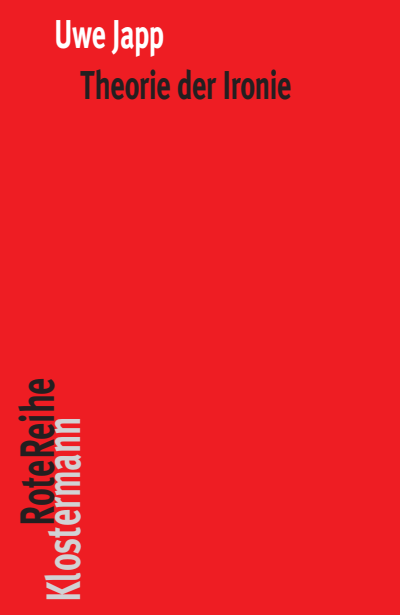 Cover des Buchs: Theorie der Ironie
