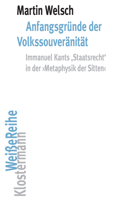 Cover des Buchs: Anfangsgründe der Volkssouveränität
